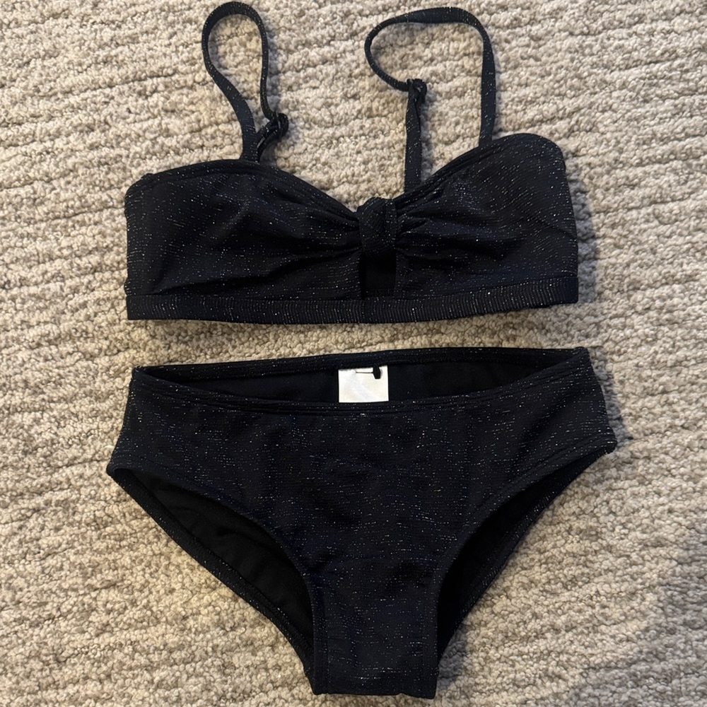 Art Class Black Bikini with Glitter Accents -NWOT